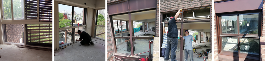 Cambio de ventana de hierro por una de PVC y restauracion de marcos y zocalo recambio de ventana
